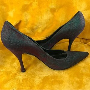 BCBG Sparkly Green/Purple Stilletos